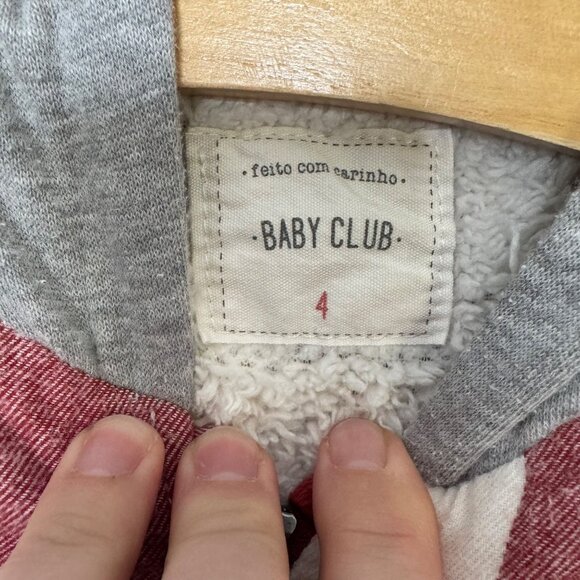 BABY CLUB peruvioan plaid fleece lined shacket size 4 youth - Picture 6 of 6